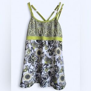 Prana Womens Breathe Kaley Tank Top Shirt Multicolor Spaghetti Strap Strappy S